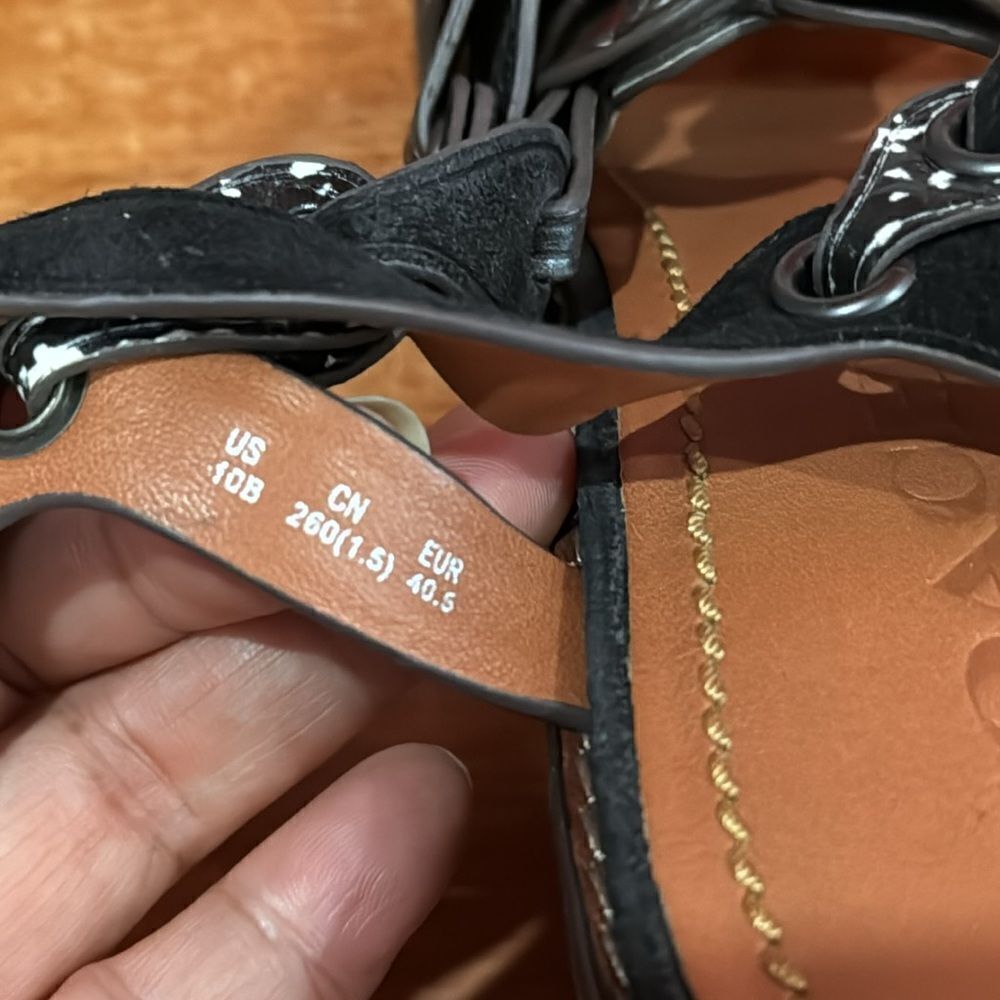 Coach Women’s MH Sandal Cll MXM Brown/White & Gunmetal size 10‎ - Picture 11 of 11